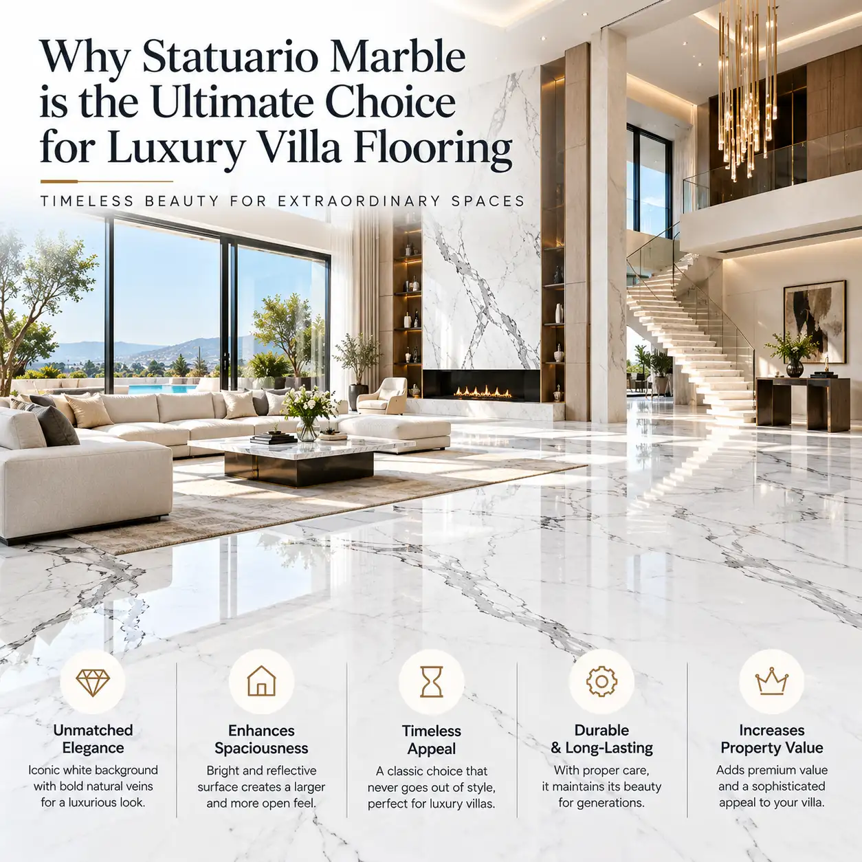 Why Statuario Marble is the Ultimate Choice for Luxury Villa Flooring